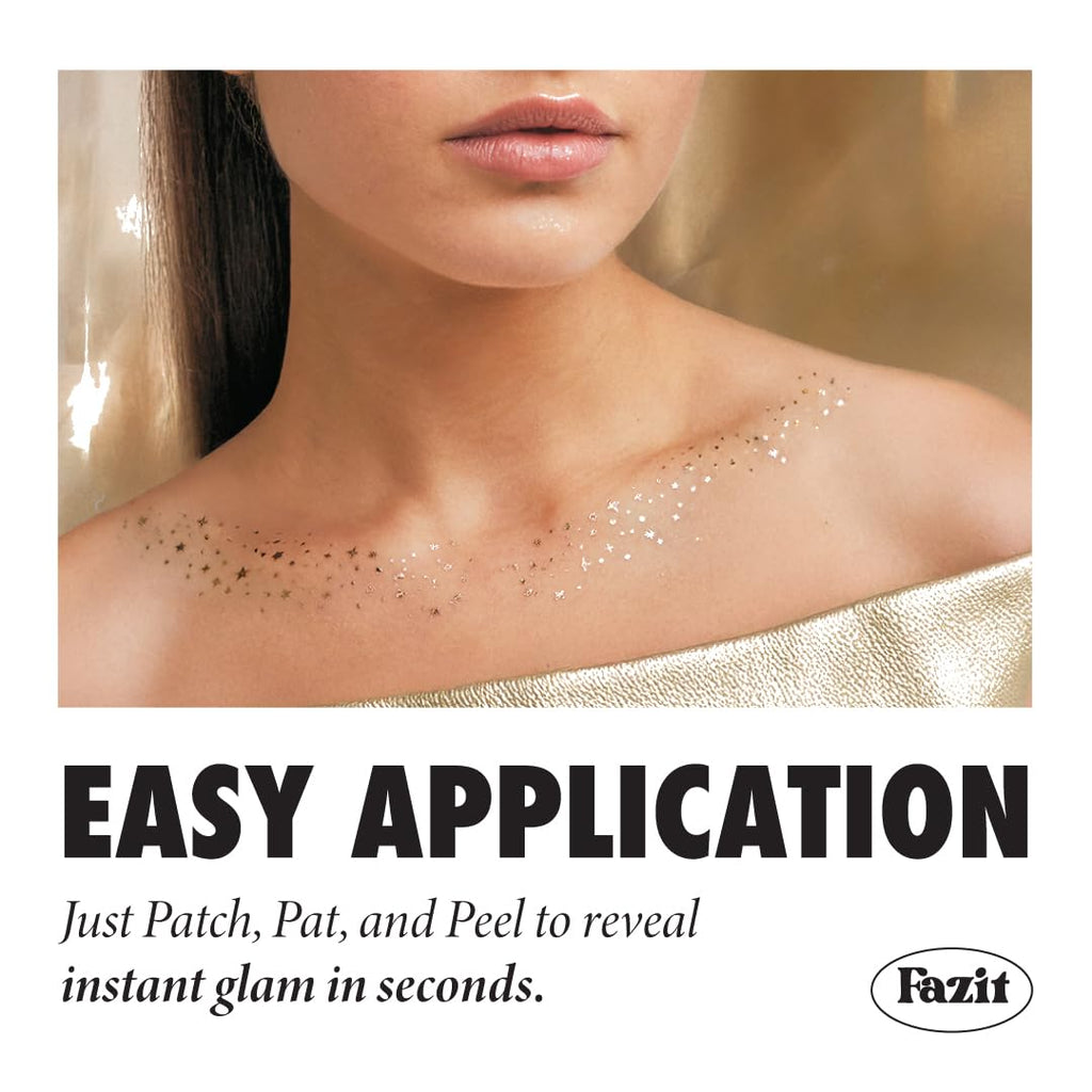 Fazit Makeup Patches: Gold Glitter Speckles for Glow-Up Looks