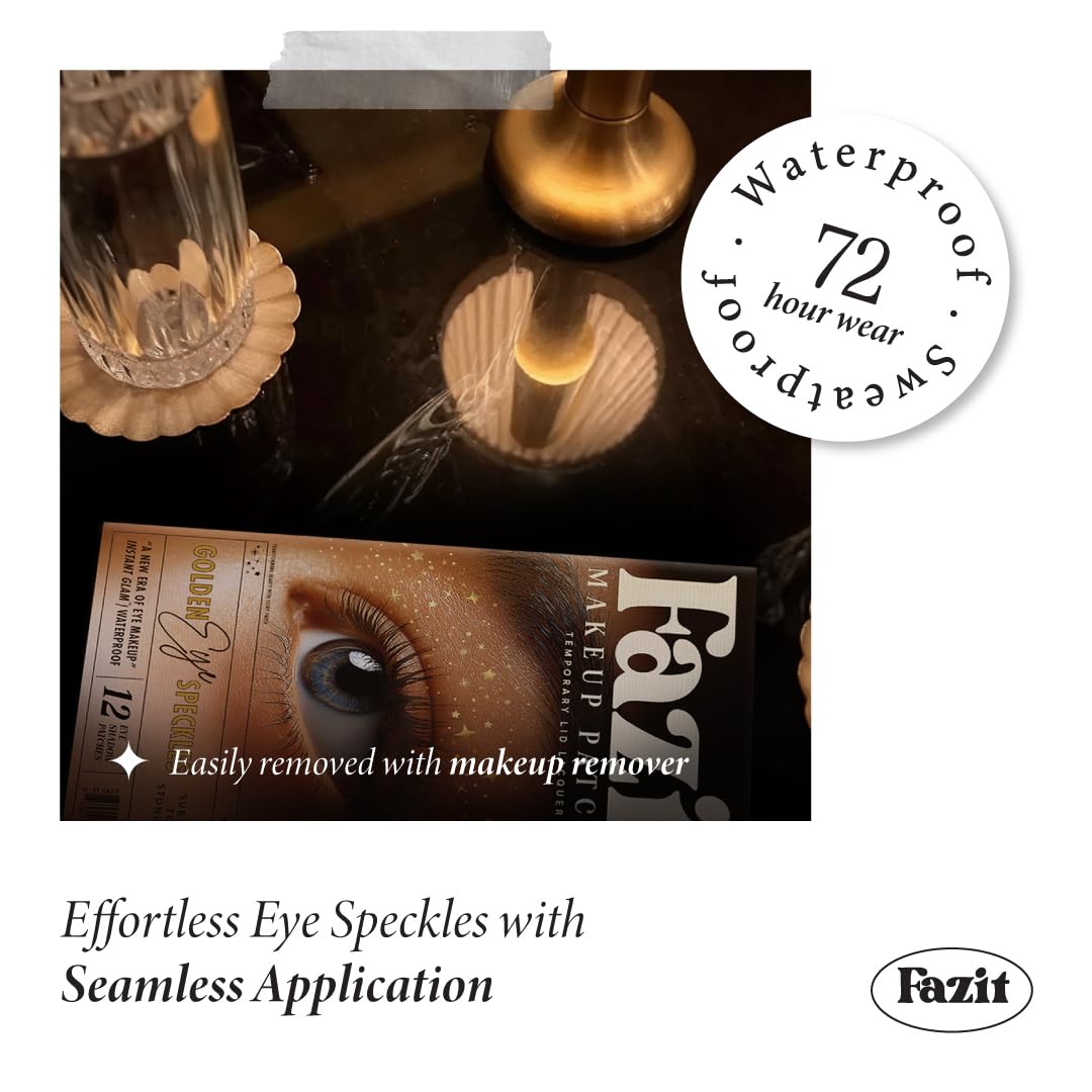 Fazit Golden Eye Speckles Makeup Patches – Glitter Face Patches for Women