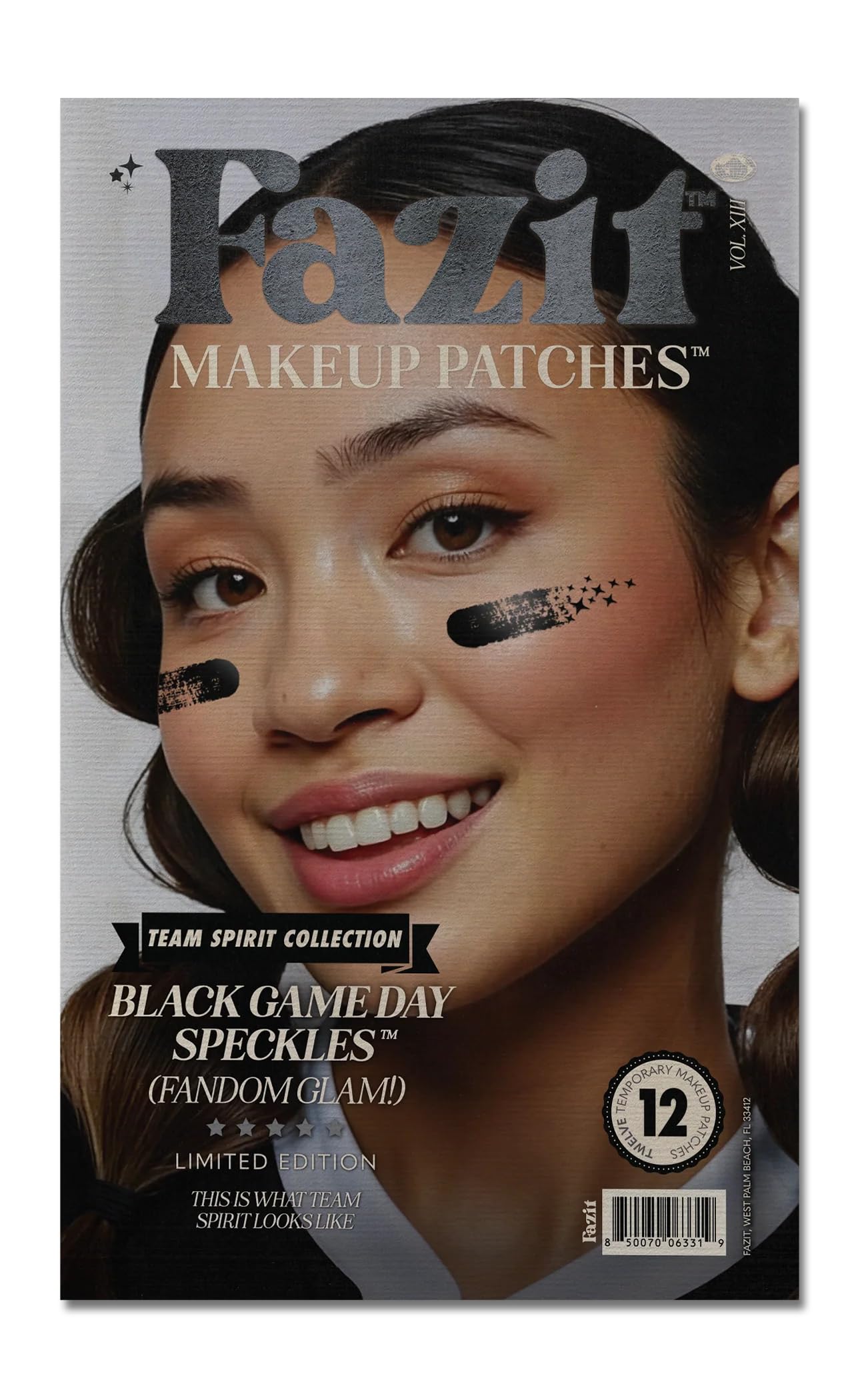 Fazit Makeup Patches Black Game Day Speckles for Glow Up Game Day Makeup