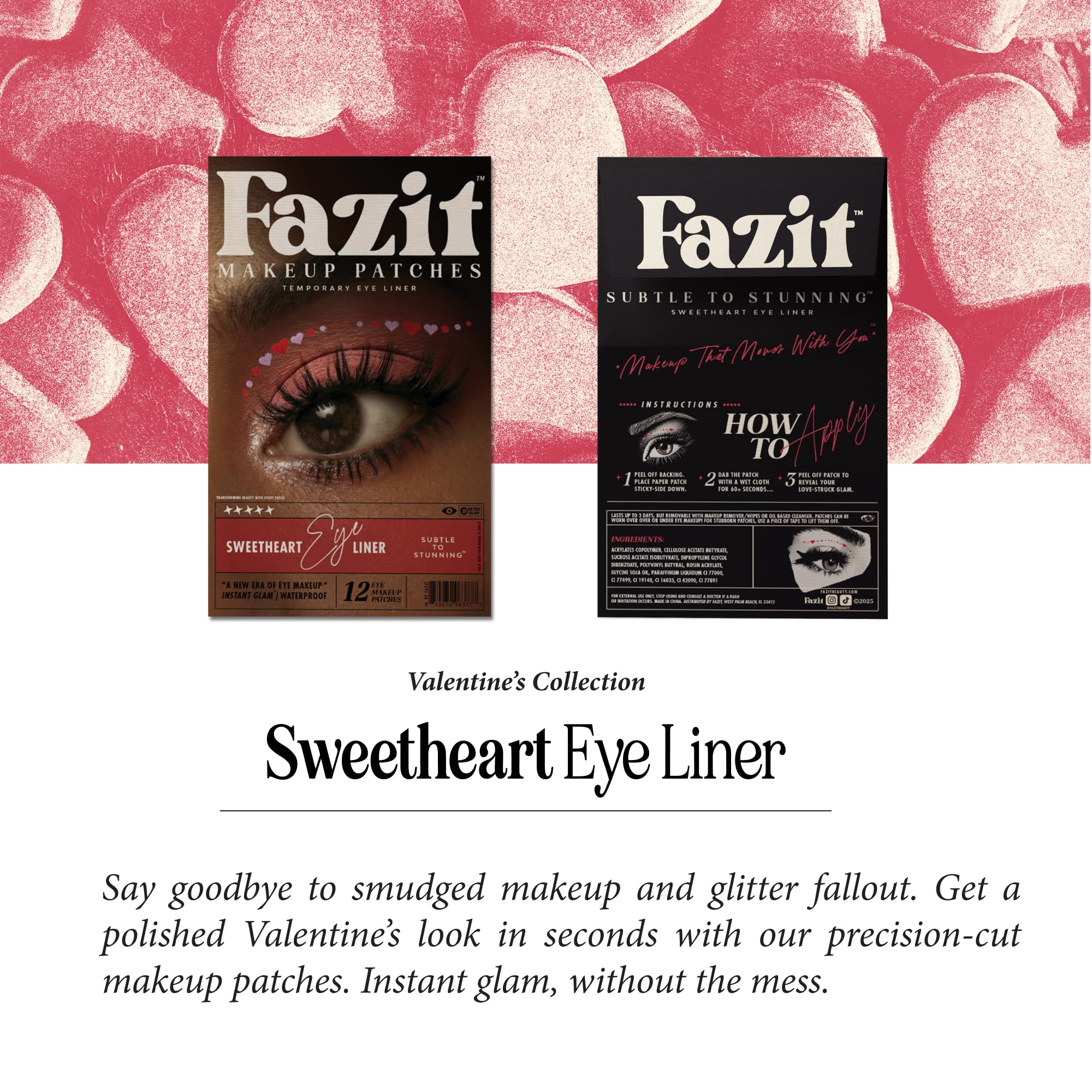 Fazit Makeup Patches – Sweetheart Wing Eyes | Glow Up Glitter Face Patches