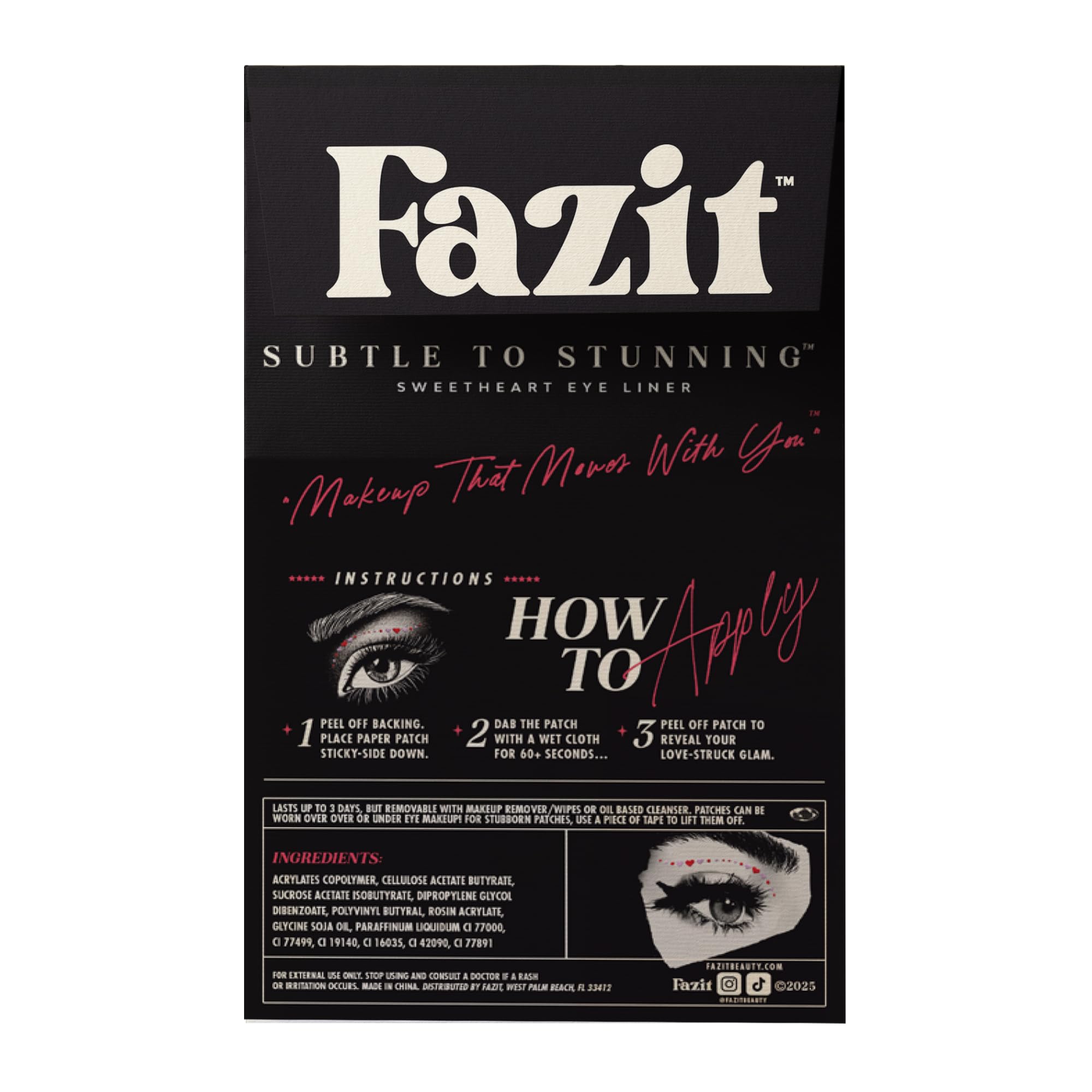 Fazit Makeup Patches – Sweetheart Wing Eyes | Glow Up Glitter Face Patches