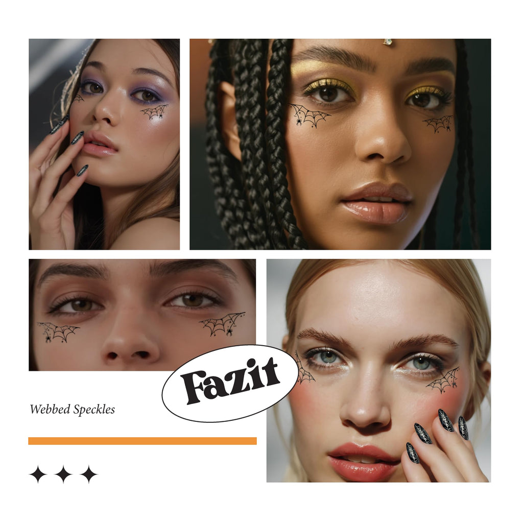 Fazit Makeup Patches - Halloween Webbed Speckles for Glow-Up Glitter
