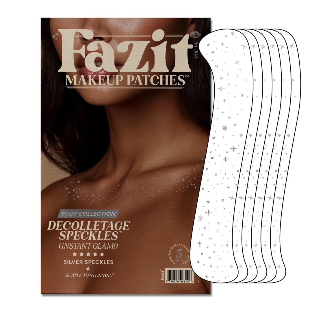 Fazit Makeup Patches | Silver Decollatage Speckles for Glow | Glitter Cosmetic Patches
