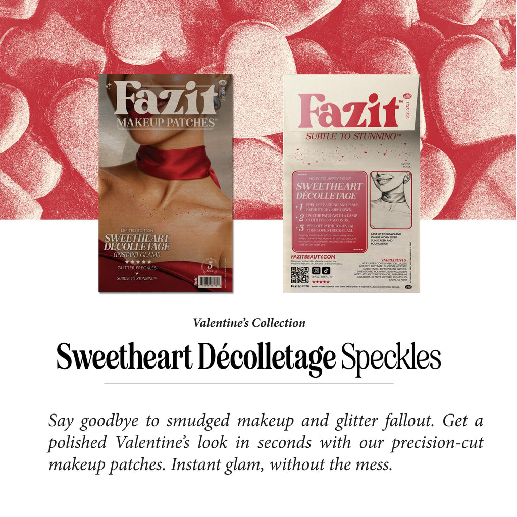 Fazit Makeup Patches: Sweetheart Decolletage Speckles – Waterproof Glitter Patches for Face