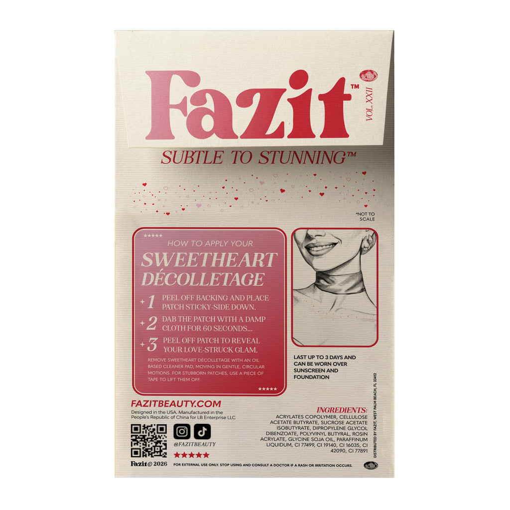 Fazit Makeup Patches: Sweetheart Decolletage Speckles – Waterproof Glitter Patches for Face
