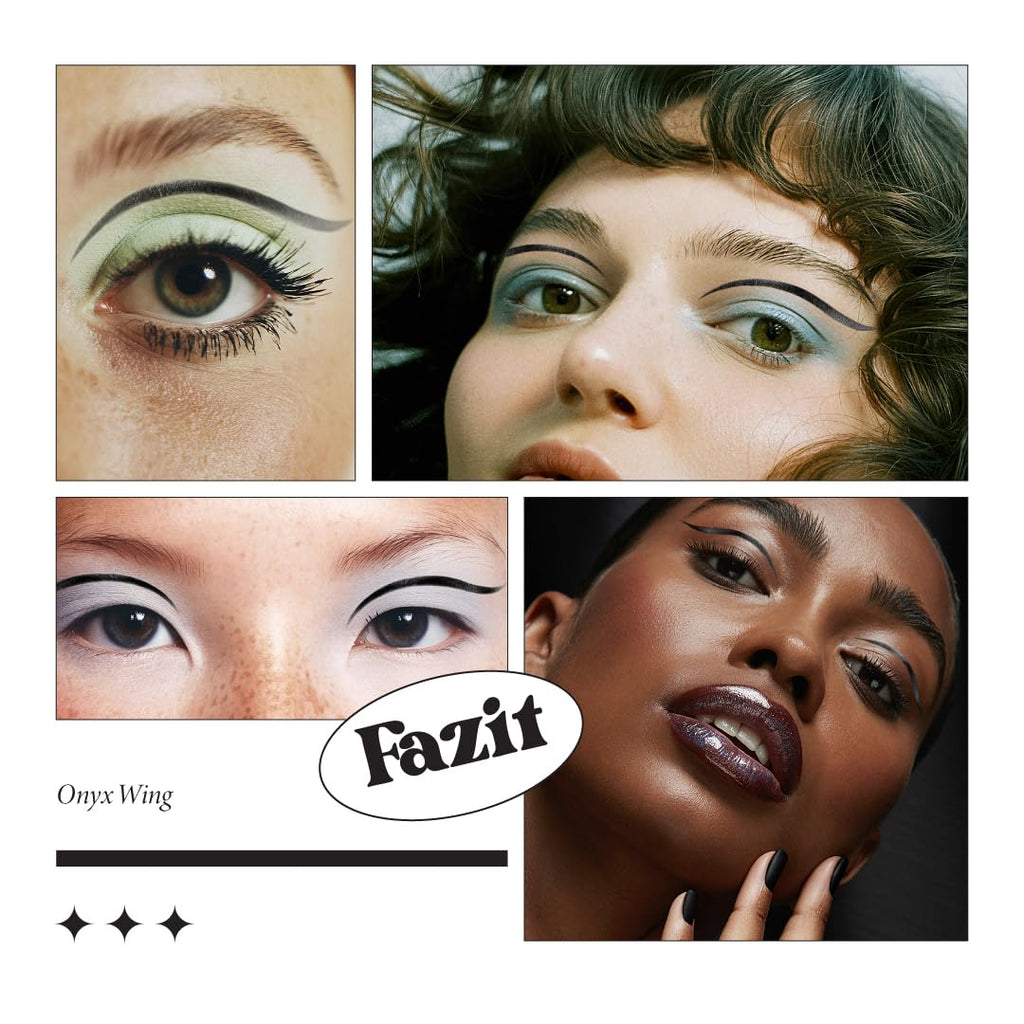Fazit Onyx Wing Eyes Patches | Glow Up Glitter Makeup for Face
