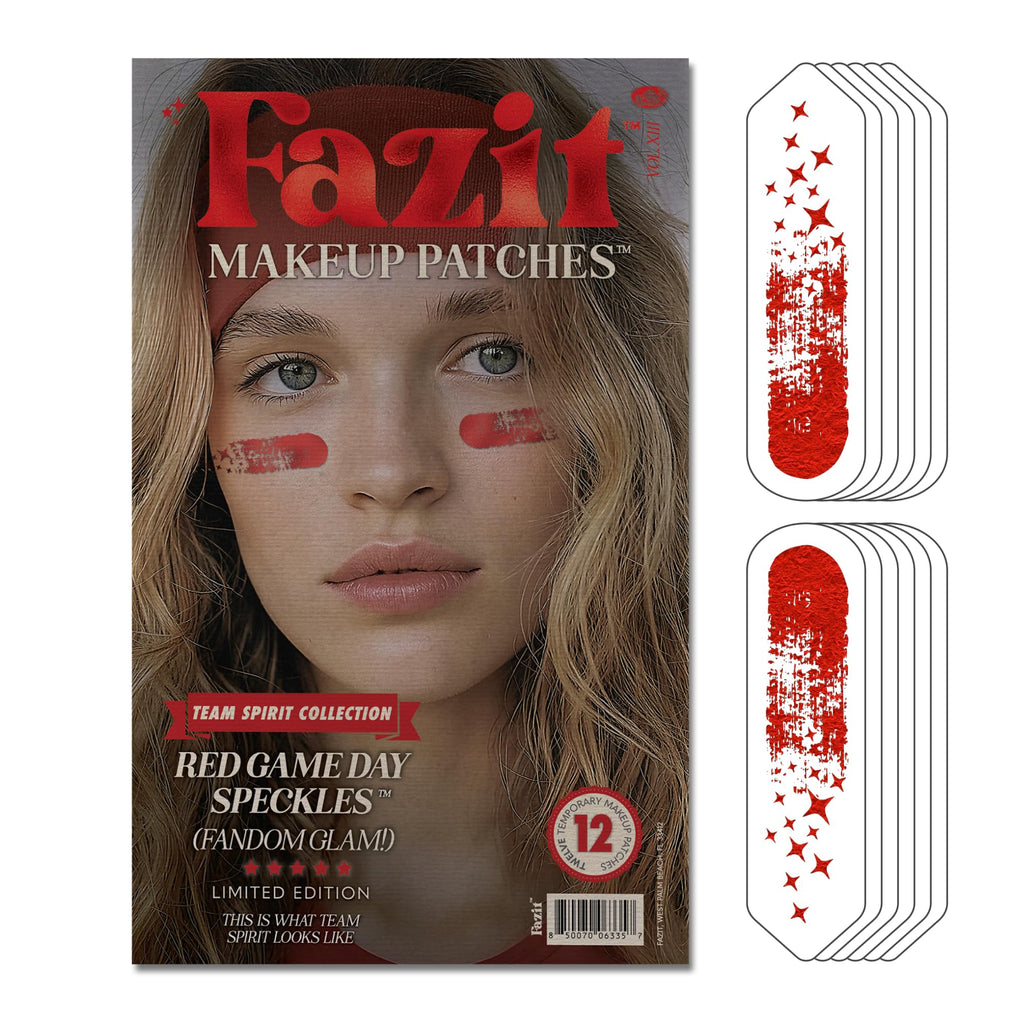 Fazit Makeup Patches - Red Game Day Speckles | Glow Up Make-Up Patches for Women