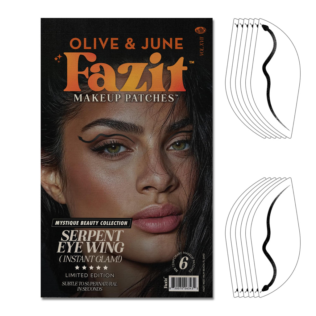 Fazit Makeup Patches – Halloween Serpent Eye Wings Glitter for Festival Glam