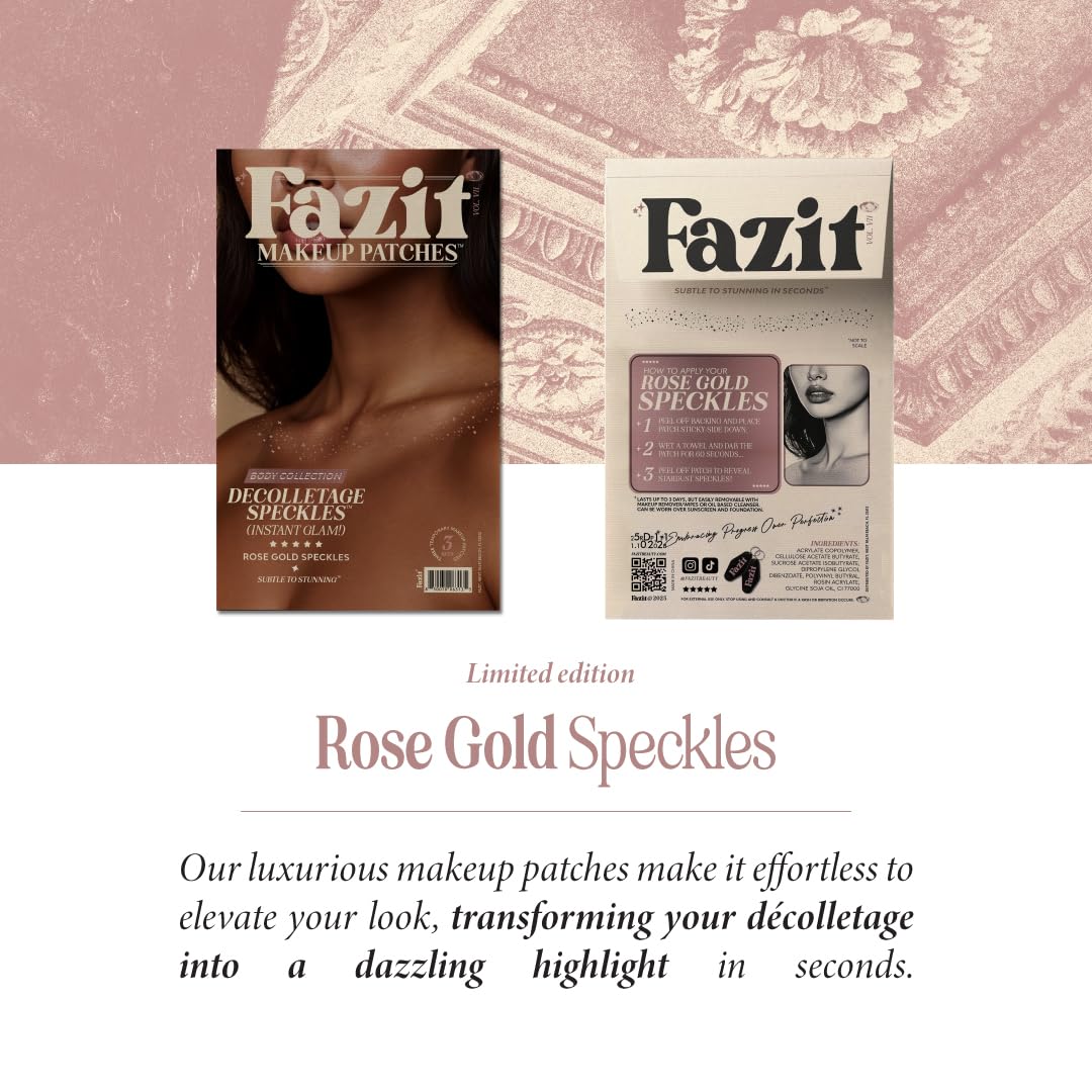 Fazit Makeup Patches: Rose Gold Decolletage Glitter Speckles