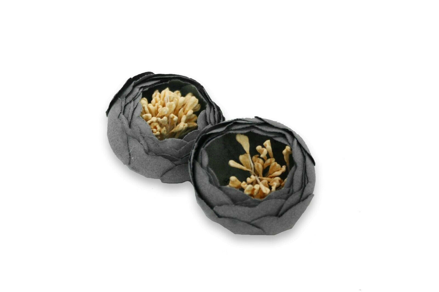 2 x Flower Bud Small Millinery Vintage Supplies Fascinators Trimmings Embellishments