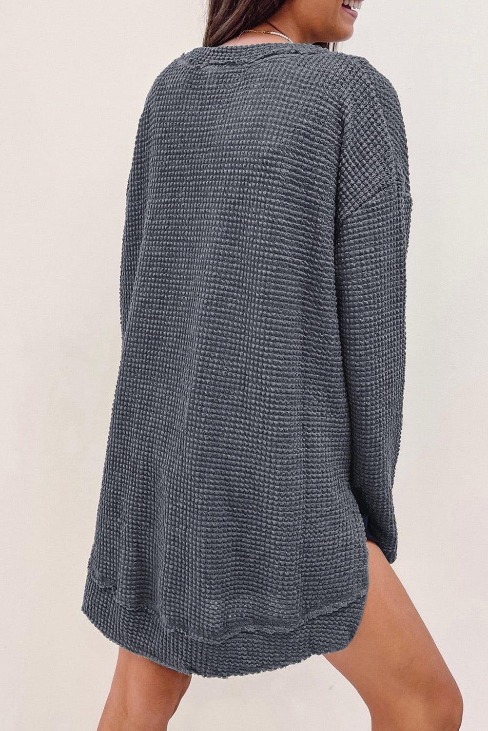Moss Green Textured Knit Top | Plus Size Long Sleeve