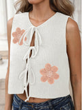 Ladies' Vest Small Coat Lace-up Bow Lace-up Cardigan