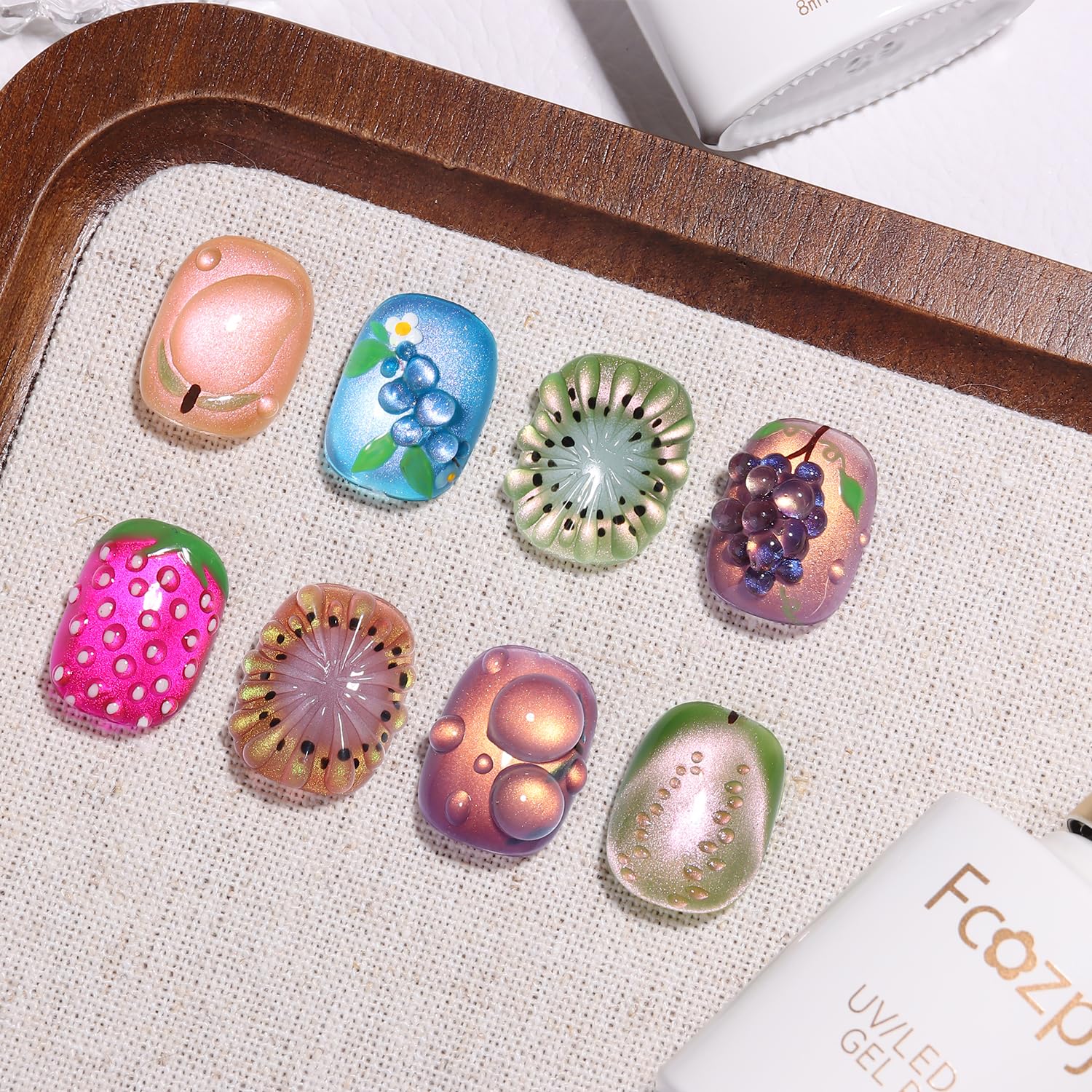 Fcozpjk Cat Eye Gel Nail Polish Set with Magnet Stick – 6 Polishes + Magnet, 8ml Each