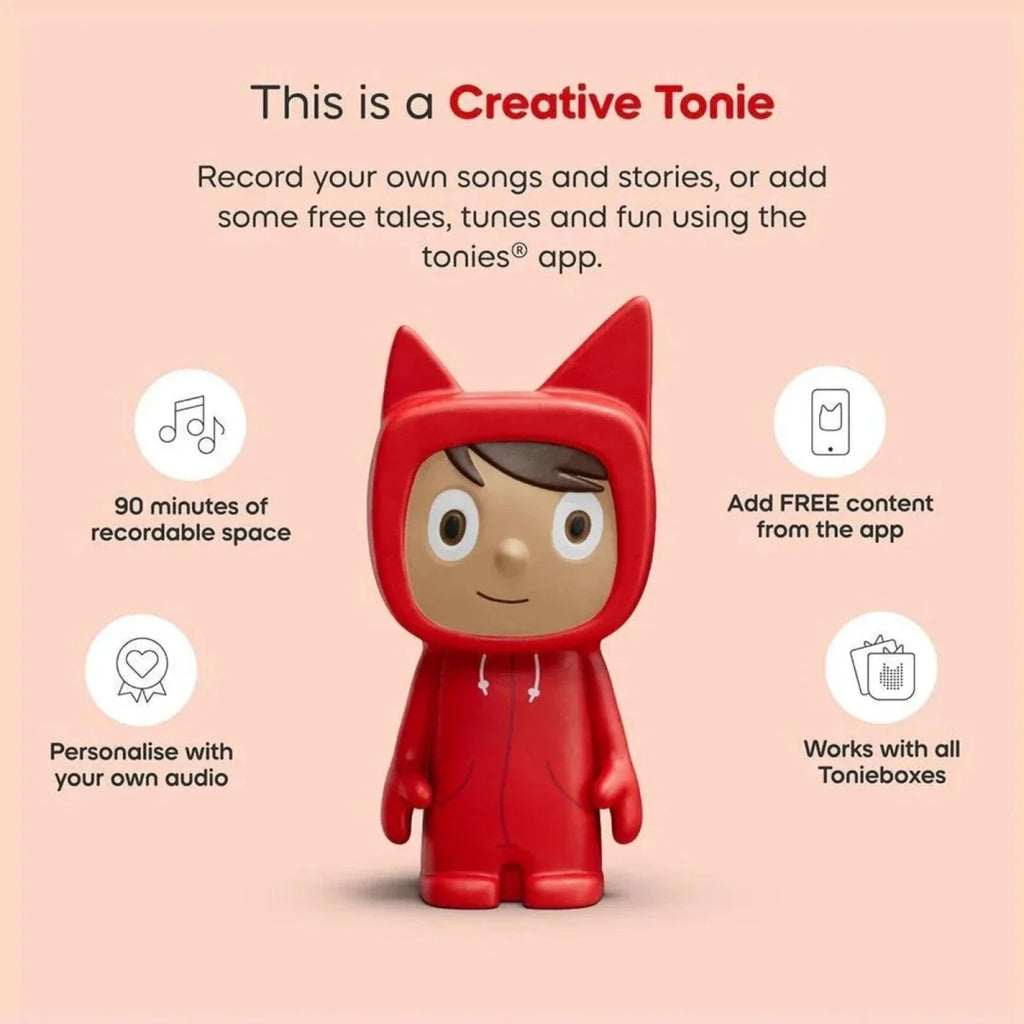 Tonies Toniebox 2 Starter Set with Creative Tonie Rubie - Sunset Red
