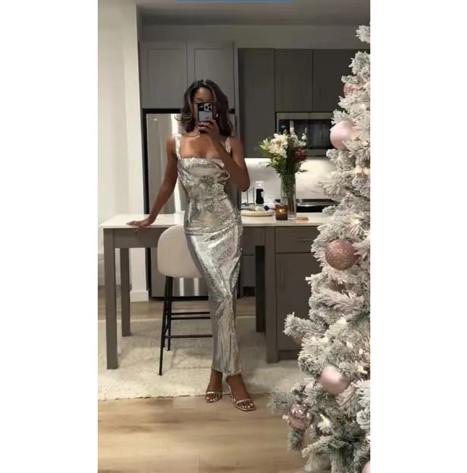 Backless Slim Fit Sling Dress Women
