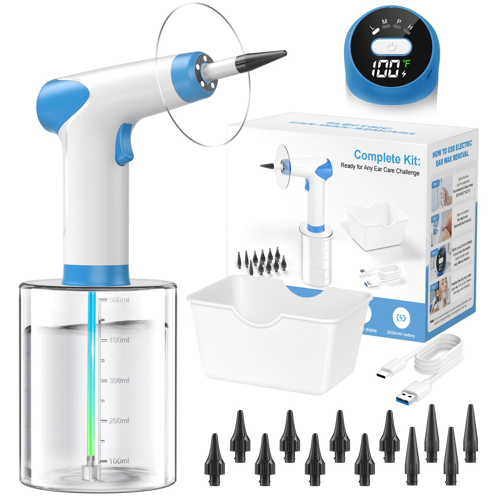 Featjoy Ear Wax Removal Kit — 2026 AI Ear Cleaner with 12 Modes & Real-Time Temp