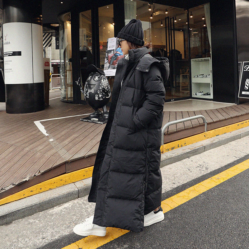 Women's Loose-fitting Padded Long Below-the-knee Cotton Coat
