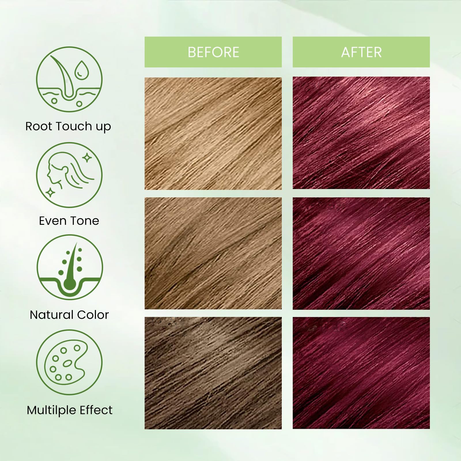 Fedulili Hair Dye Shampoo 3-in-1 – Instant Natural Color, 12 Shades, 500ml