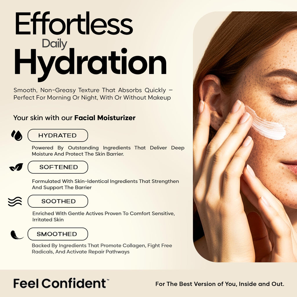 Feel Confident Facial Moisturizer – Lightweight Hydration for All Skin Types