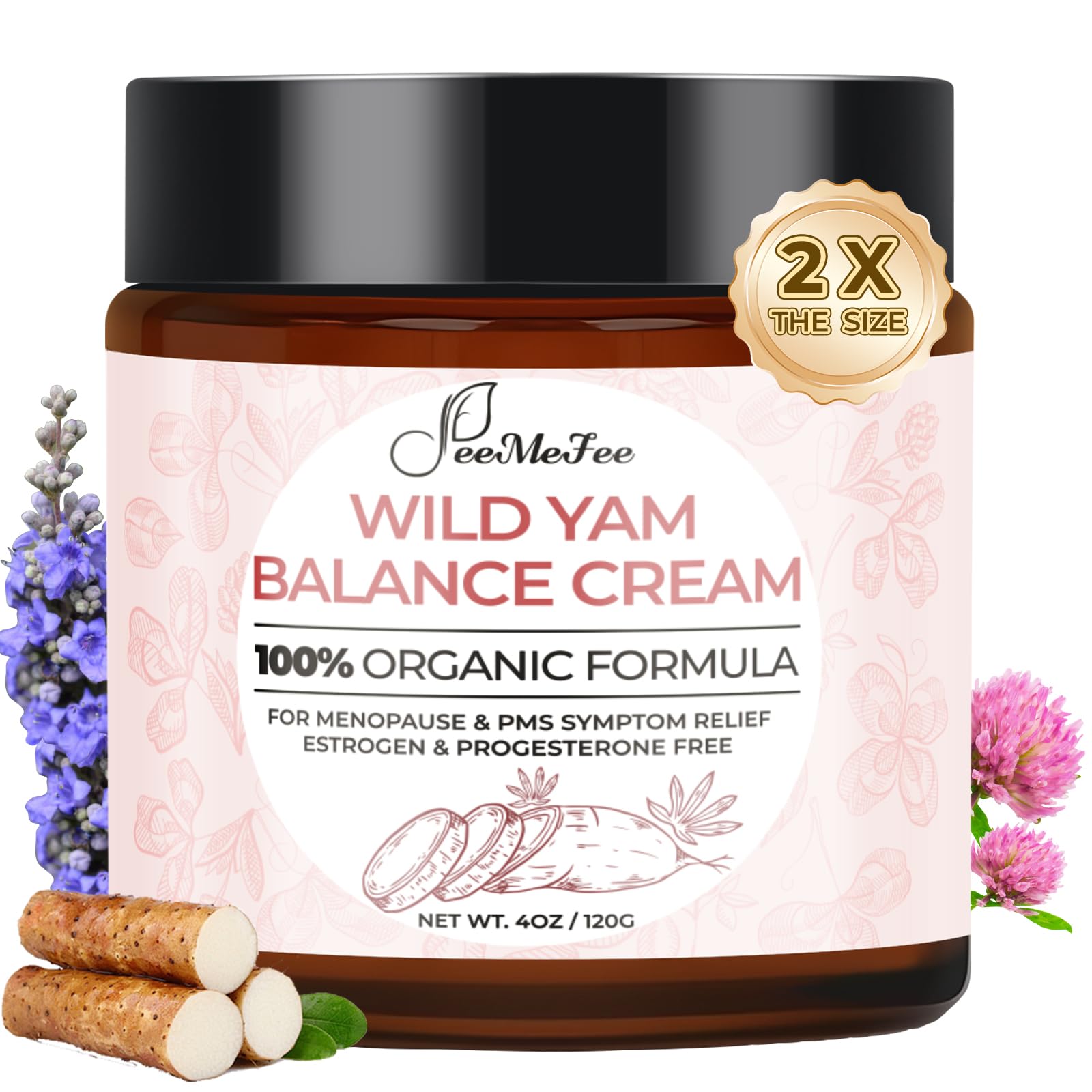 FeeMeFee Wild Yam Cream 4oz – Organic Balancing Cream for Women