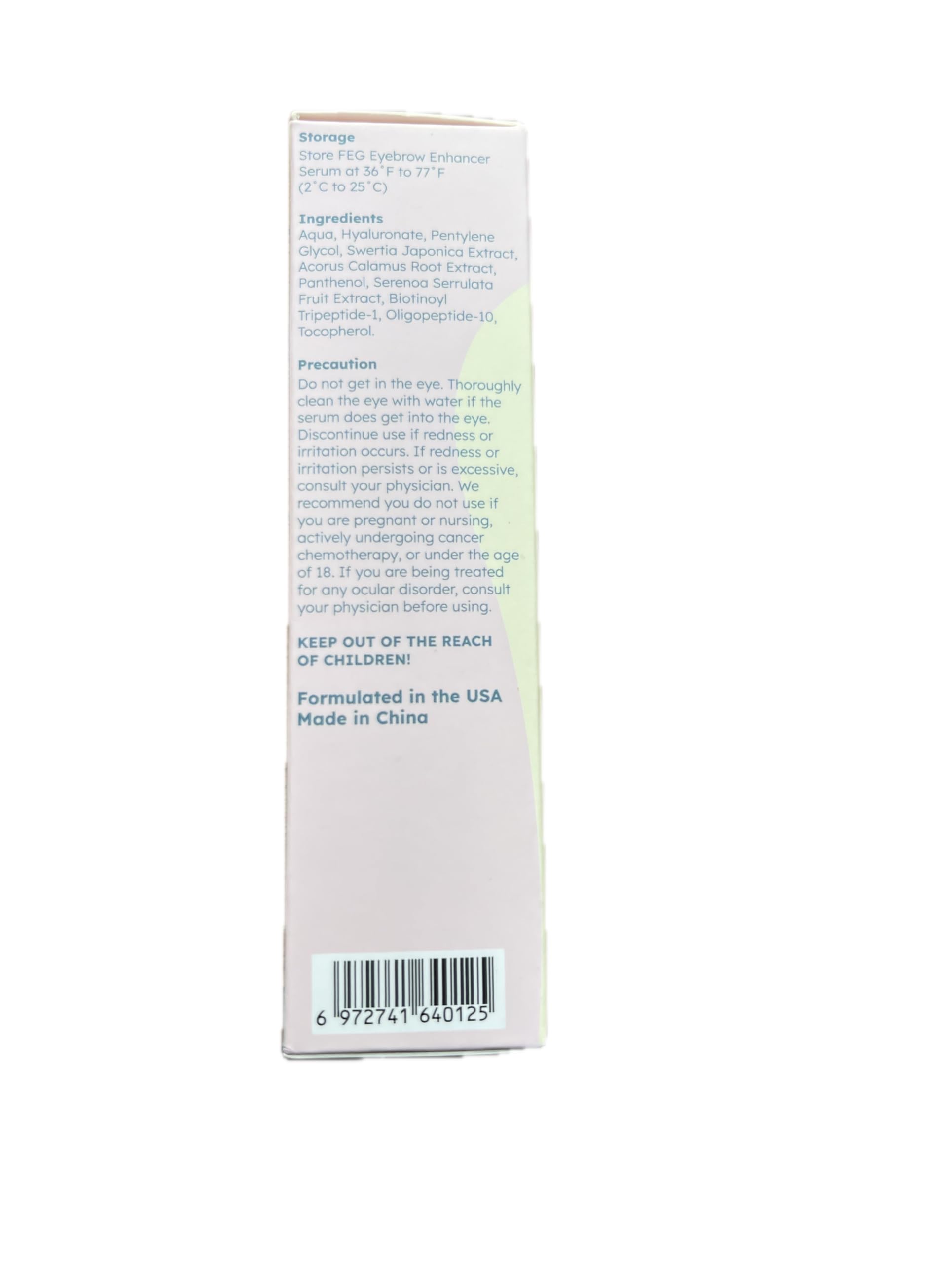FEG Eyebrow Enhancer Growth Serum for Thicker Brows | Natural Brow Enhancing Serum for Growing and Thickening Eyebrows | Stimulates Natural Growth | 3ml | Single Pack