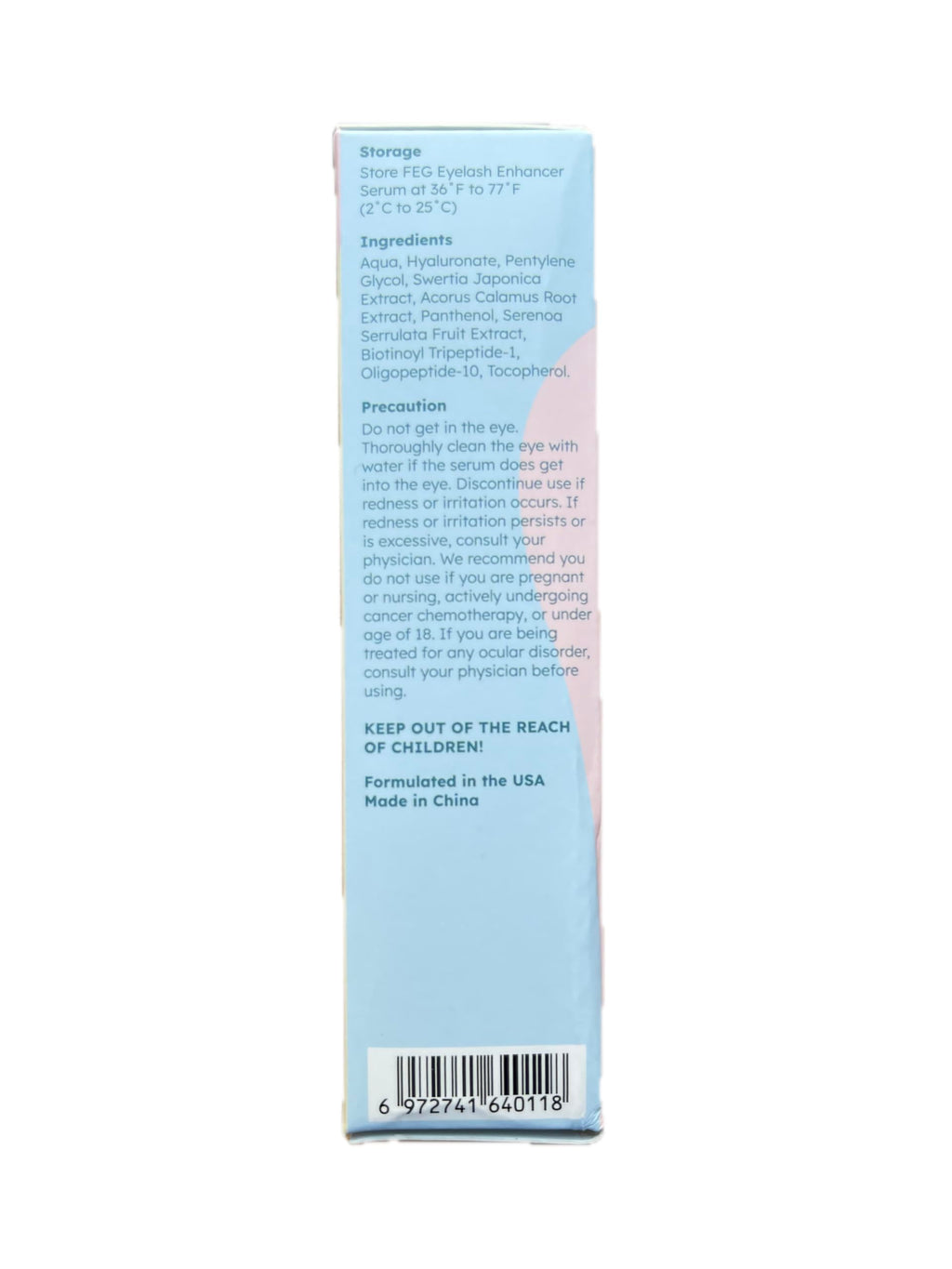 FEG Eyelash Growth Serum – Longer, Darker Lashes & Brows (Single Pack)