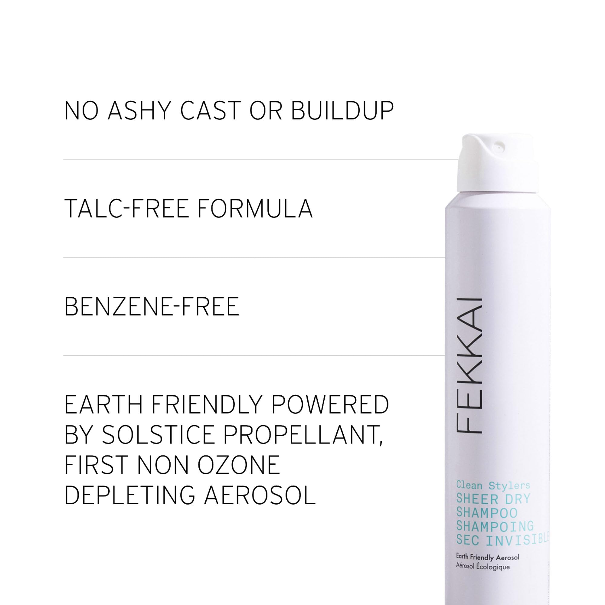 Fekkai Clean Stylers Sheer Dry Shampoo – Purifies Scalp & Absorbs Oil, Dirt & Odors – Vegan, Cruelty-Free