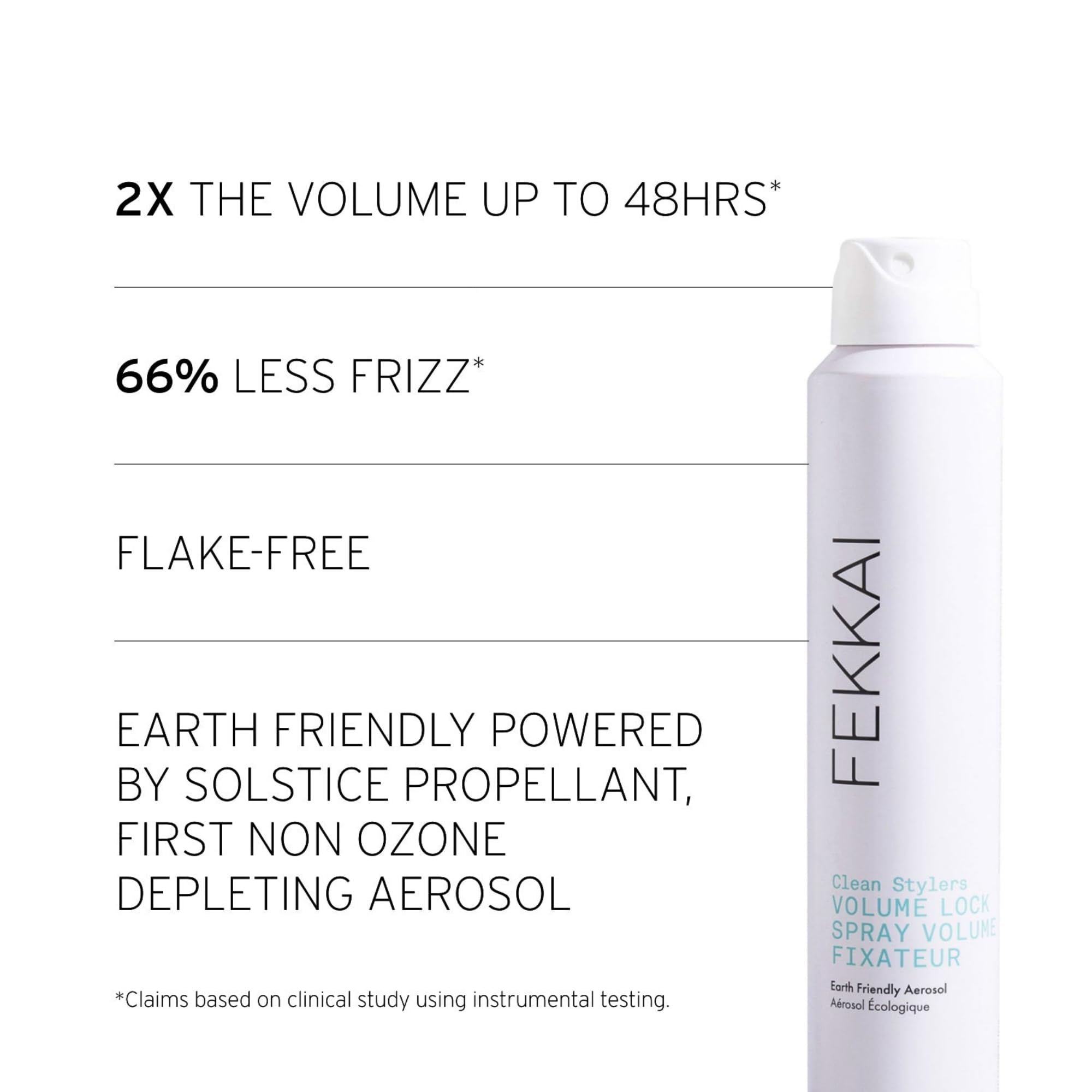FEKKAI Clean Stylers Volumizing Hairspray – 7 oz | 72HR Humidity Resistance & 2X Volume | Vegan, Cruelty-Free