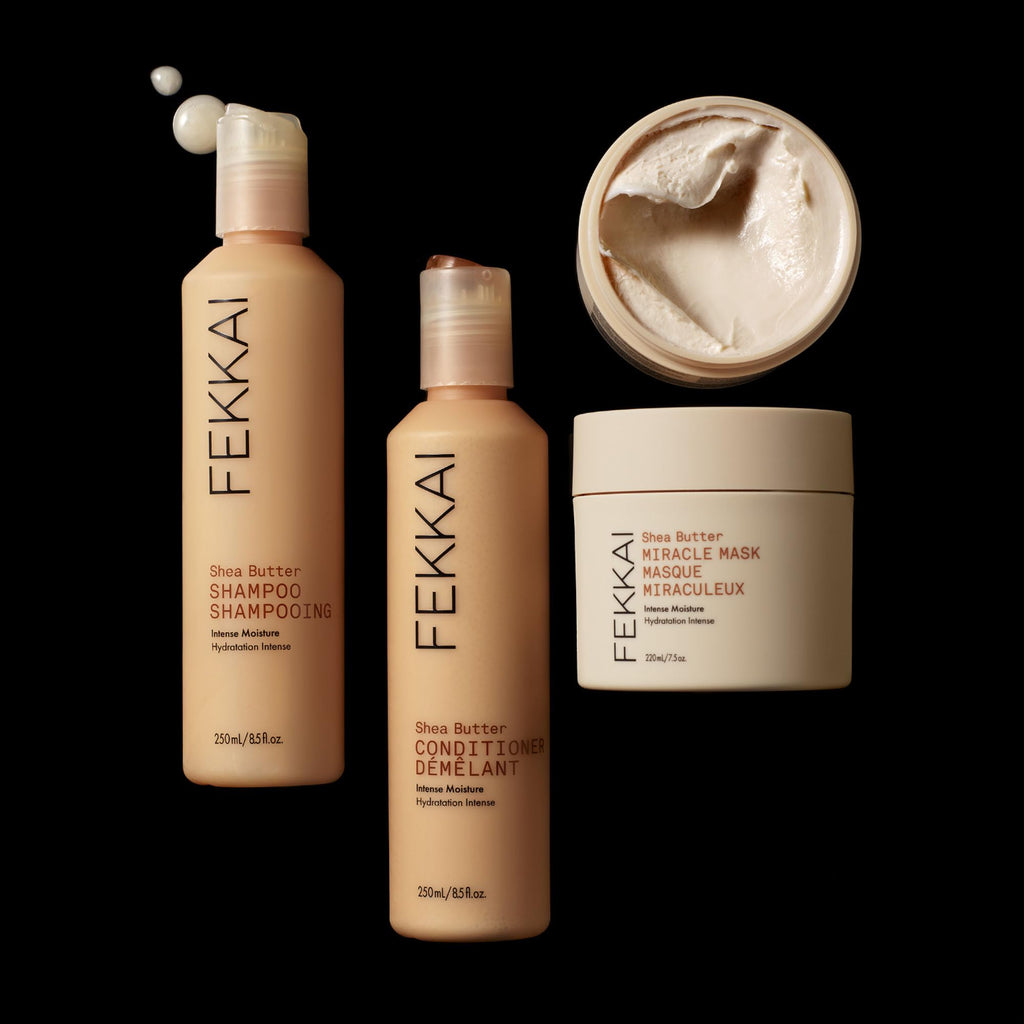 FEKKAI Shea Butter Shampoo & Conditioner (2 oz) – Moisture, Softness & Shine | Frizz Reduction Up to 12H