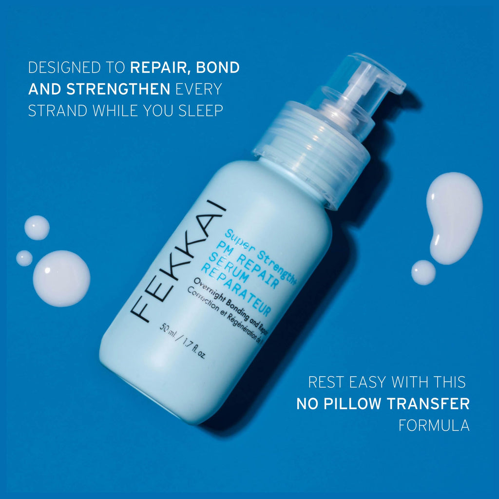 FEKKAI Super Strength+ PM Repair Serum — Overnight Bonding Serum, 40% Fewer Split Ends, Sulfate-Free, Vegan & Cruelty-Free