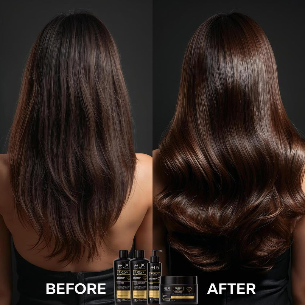 Felps Professional Force Gloss Leave-In Treatment — Marineplex + Glycolic Acid, 4.23 oz, Heat Protection up to 230°C