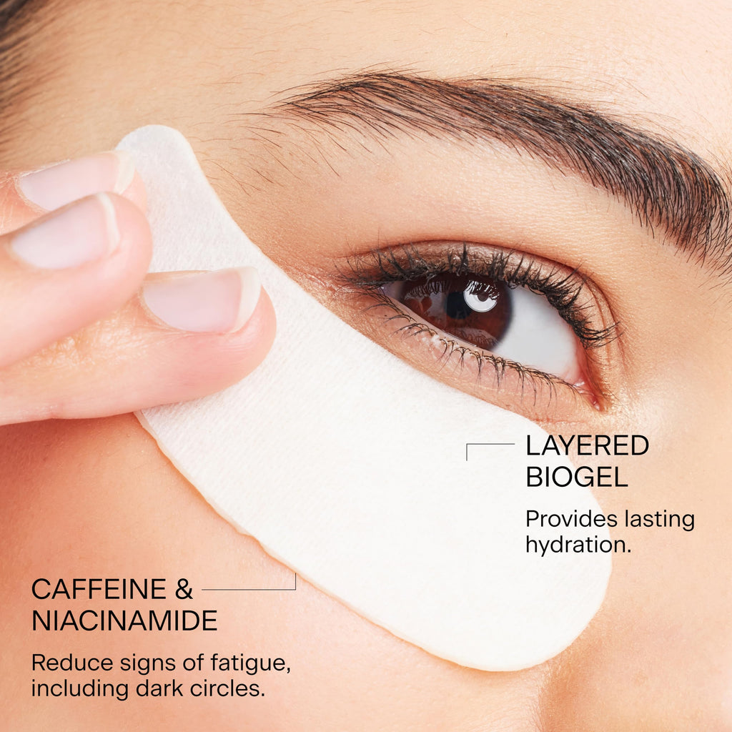 FEMMUE Aurora Dewy Eye Patches (4pk) | Cooling Under-Eye Mask with Niacinamide & Caffeine