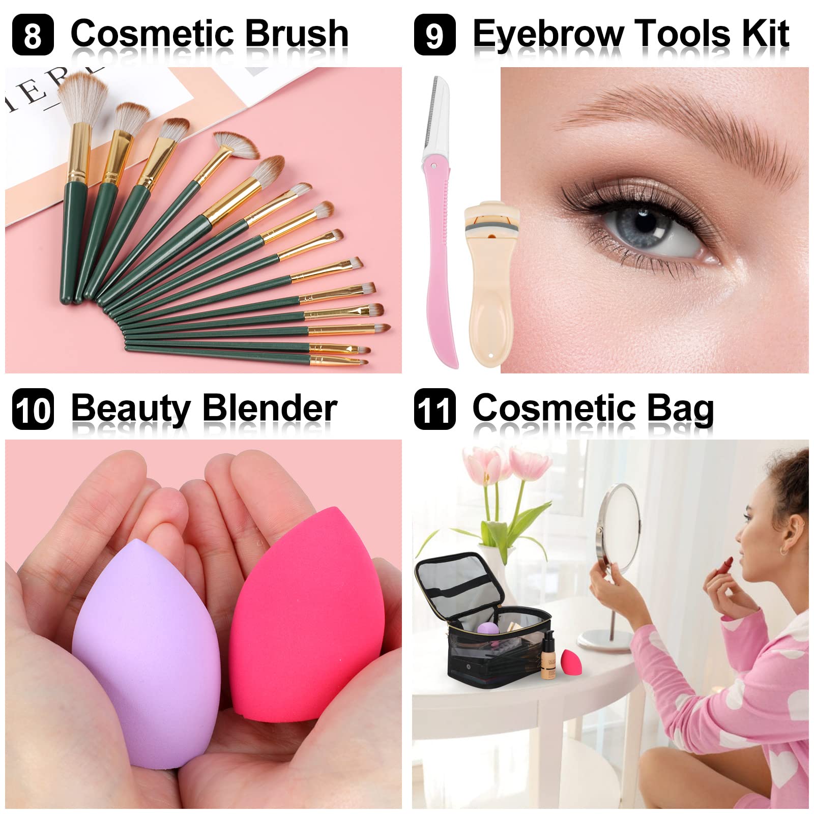 Fenshine Makeup Set – Complete Starter Kit with Travel Bag