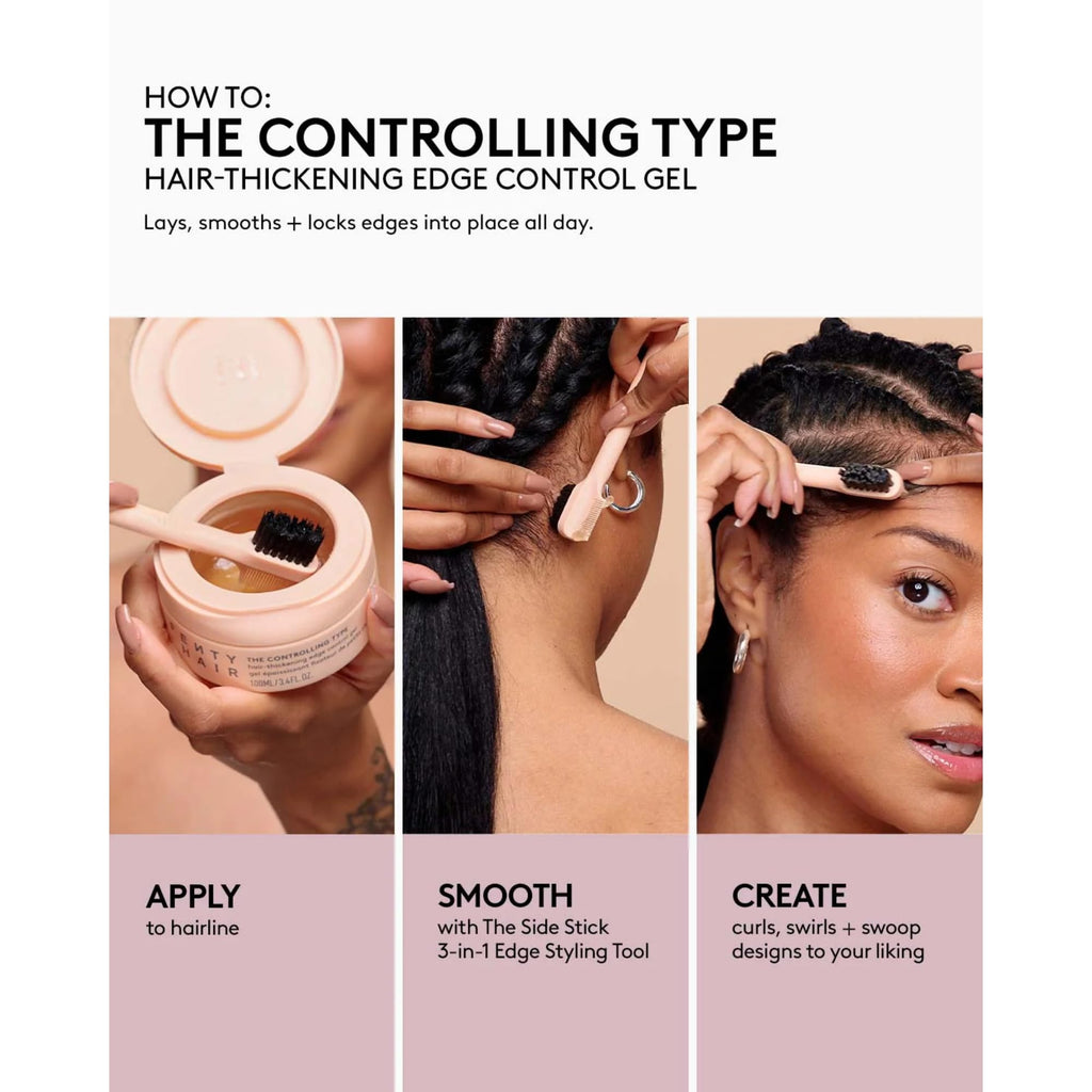 Fenty Hair The Controlling Type Edge Gel | Hair-Thickening Edge Control (100 mL) | FENTY BEAUTY
