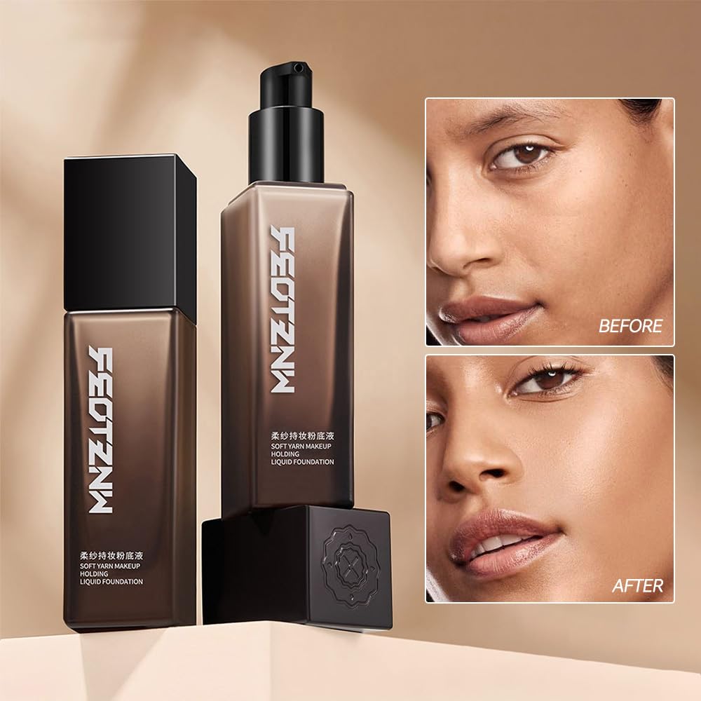 Feotznw Flawless Finish Foundation – Lightweight Medium Coverage, Semi-Matte, Vegan & Cruelty-Free, Beige 1.014 oz