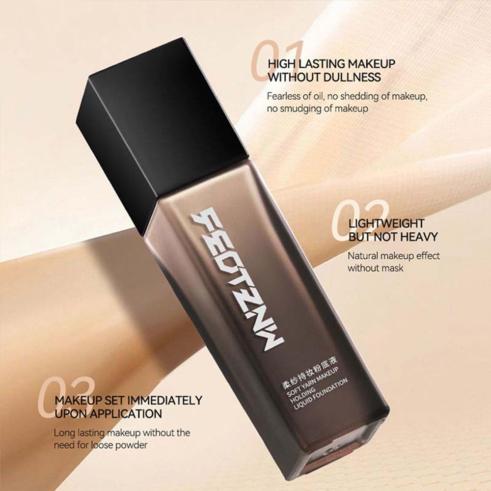 Feotznw Flawless Finish Foundation – Lightweight Medium Coverage, Semi-Matte, Vegan & Cruelty-Free, Beige 1.014 oz