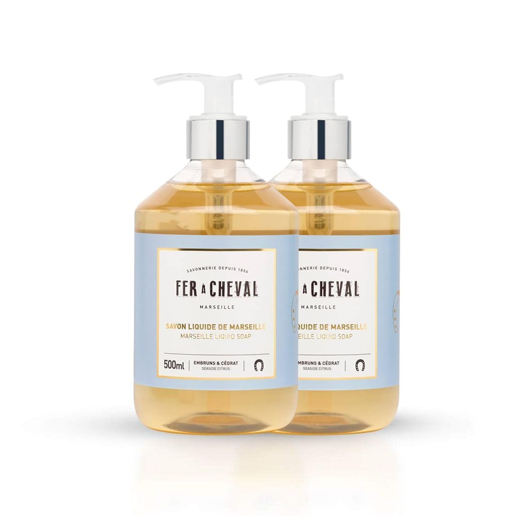 Fer à Cheval Marseille Liquid Soap – Seaside Citrus 500ml (Set of 2) | Luxury French Soap