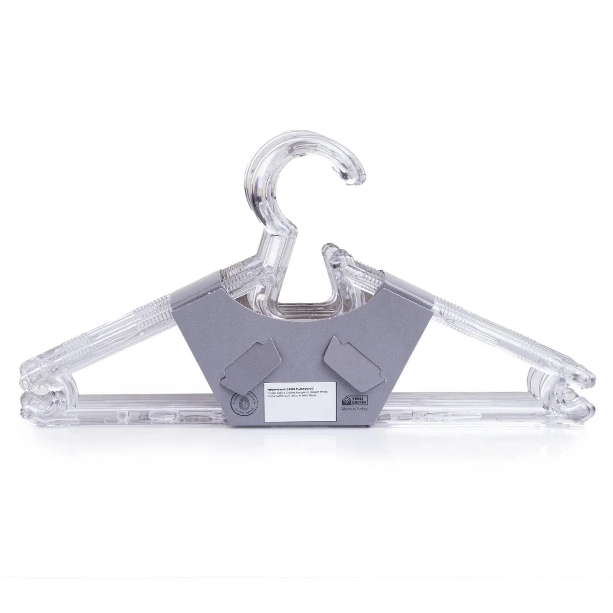 HelloBaby 6 Pack Crystal Transparent Baby Hangers - Transparent
