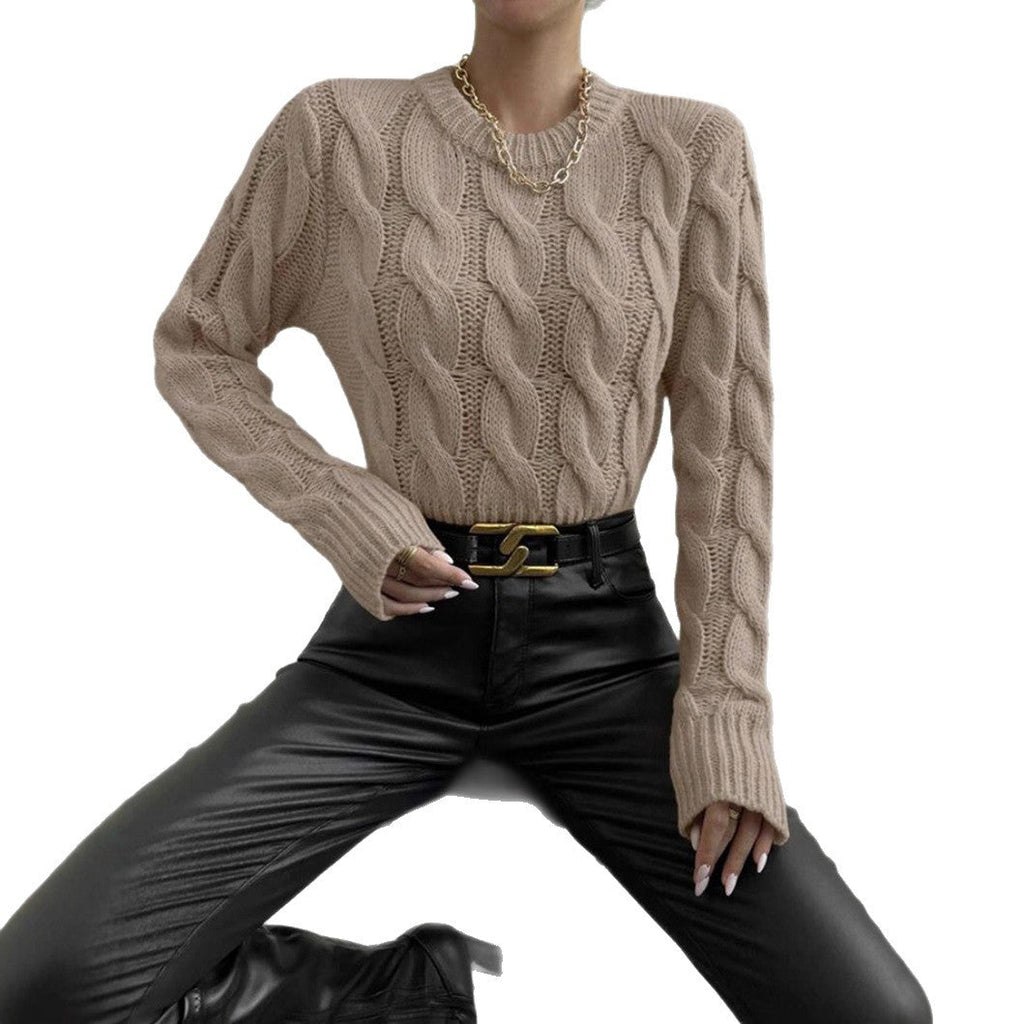 Loose-fitting Knitted Women's Pullover Sweater