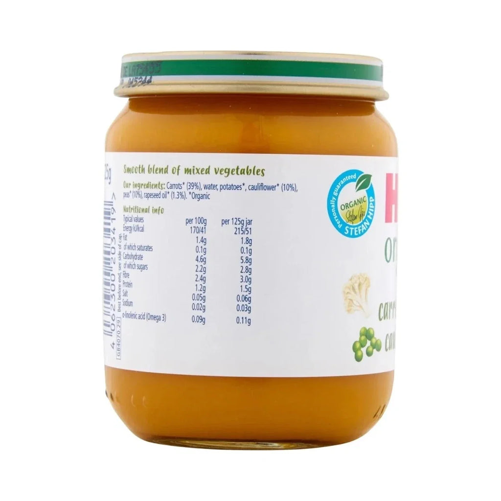 HiPP Organic Carrots Peas & Cauliflower Jar 6+ months 125g