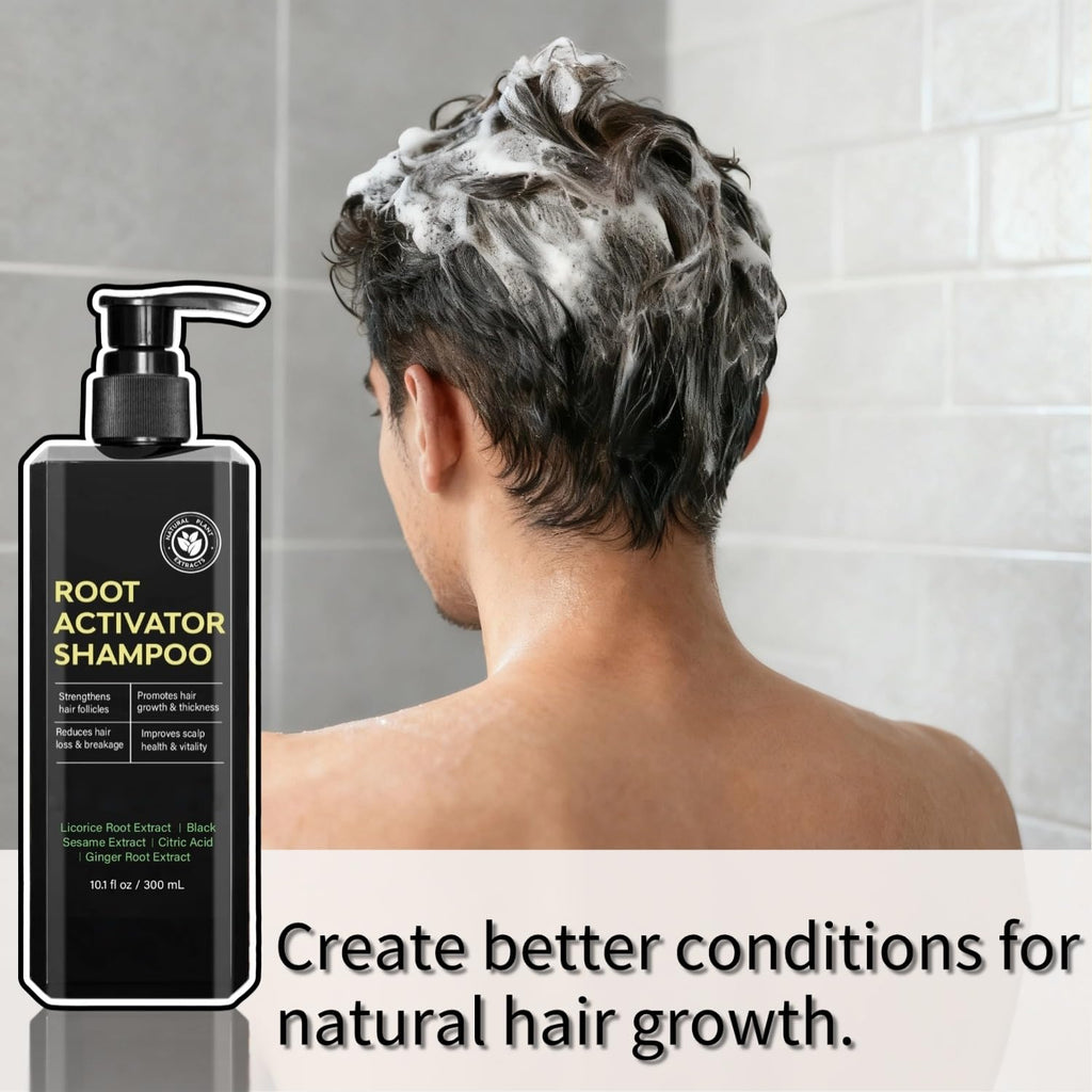Root Activator Shampoo by FHH – Natural Hair Regrowth Shampoo for Men & Women | 300 ml