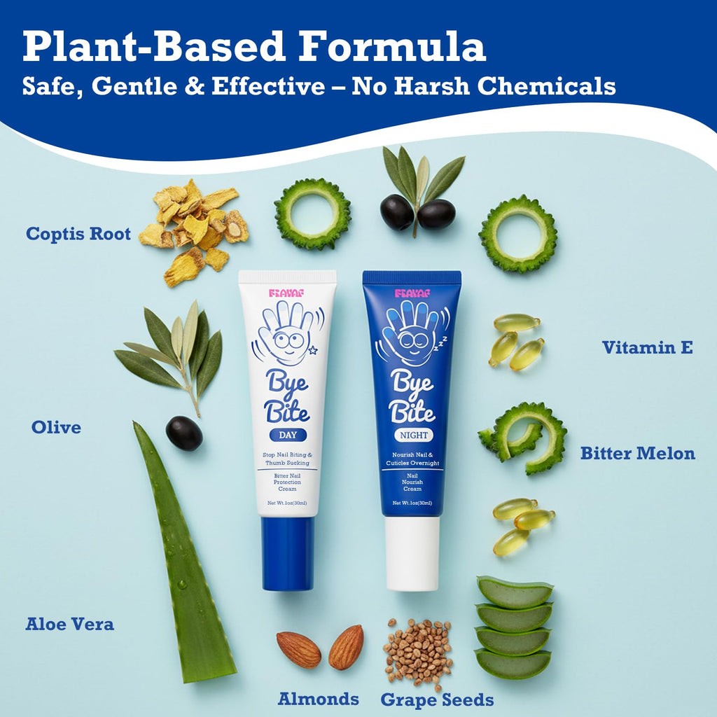 FIAYAF ByeBite Day & Night Nail Care Duo — Bitter Protection + Nourish Cream