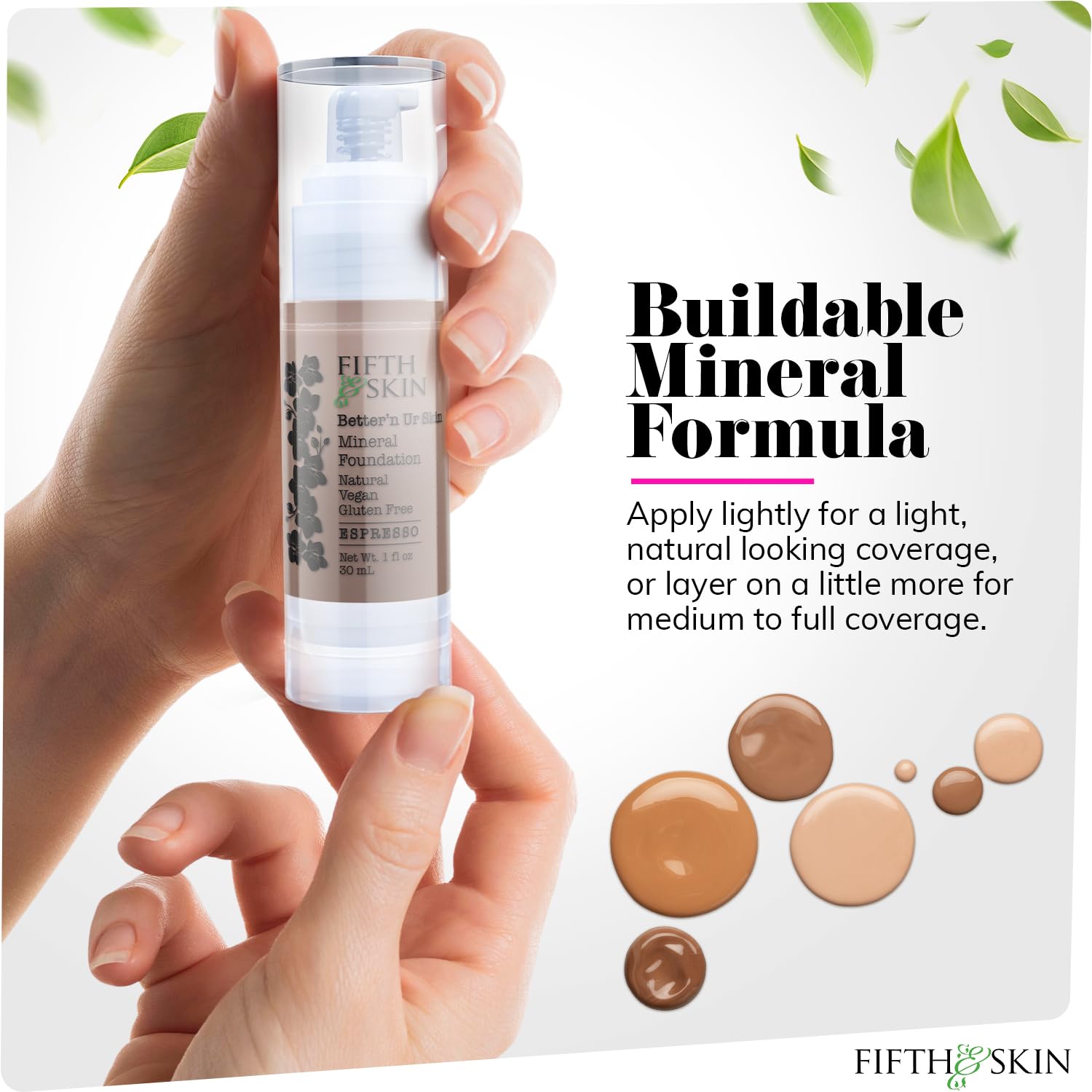 Fifth & Skin Better’n Ur Skin Foundation Espresso – Natural, Buildable Coverage