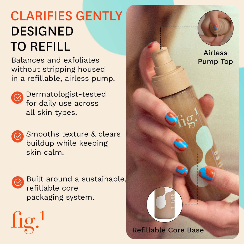 Fig.1 Clarifying Gel Cleanser – AHA/BHA Tea Tree for Oily & Sensitive Skin | Deep Pore Cleansing, 100ml