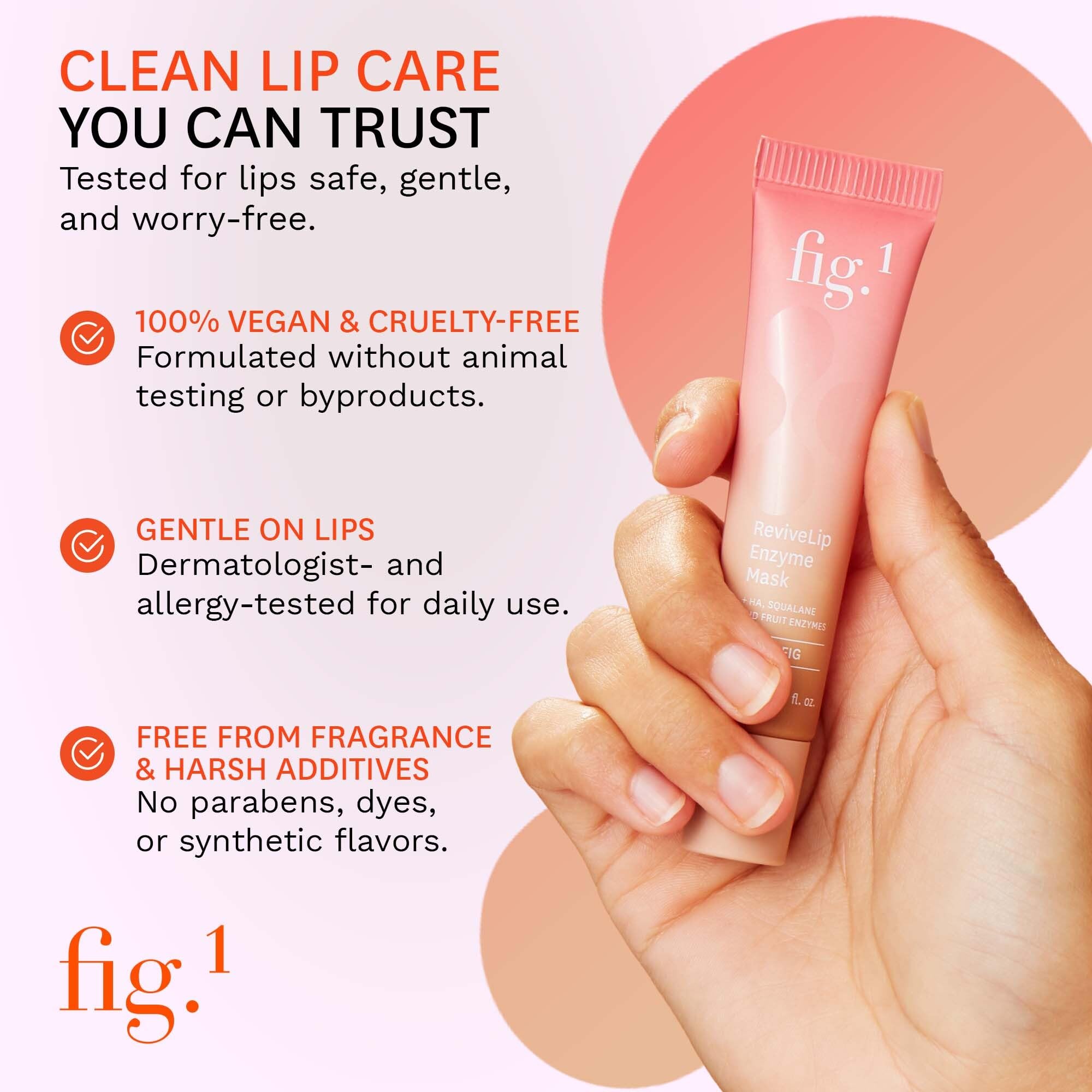 Fig.1 ReviveLip Enzyme Mask | Hydrating Overnight Lip Treatment with Papain & Hyaluronic Acid