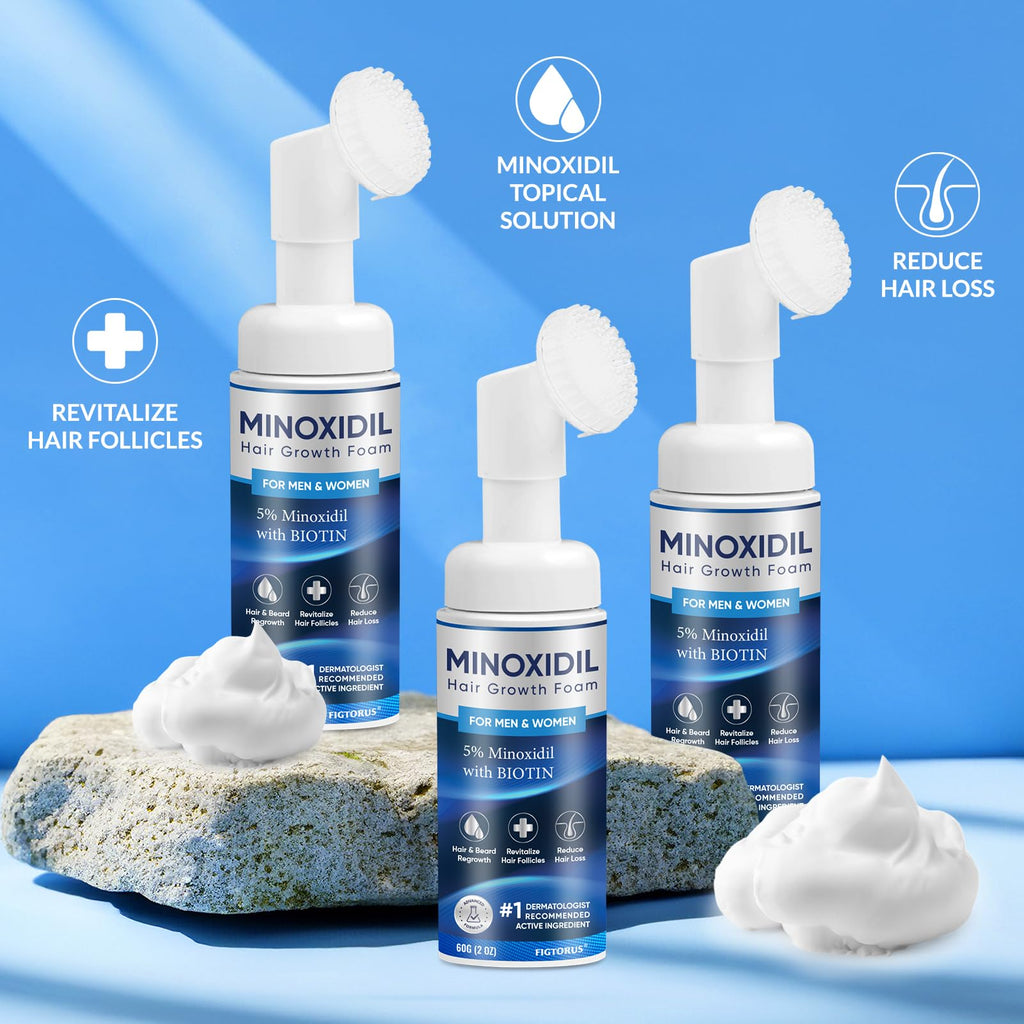 FIGTORUS 5% Minoxidil Foam for Men & Women – 6 oz