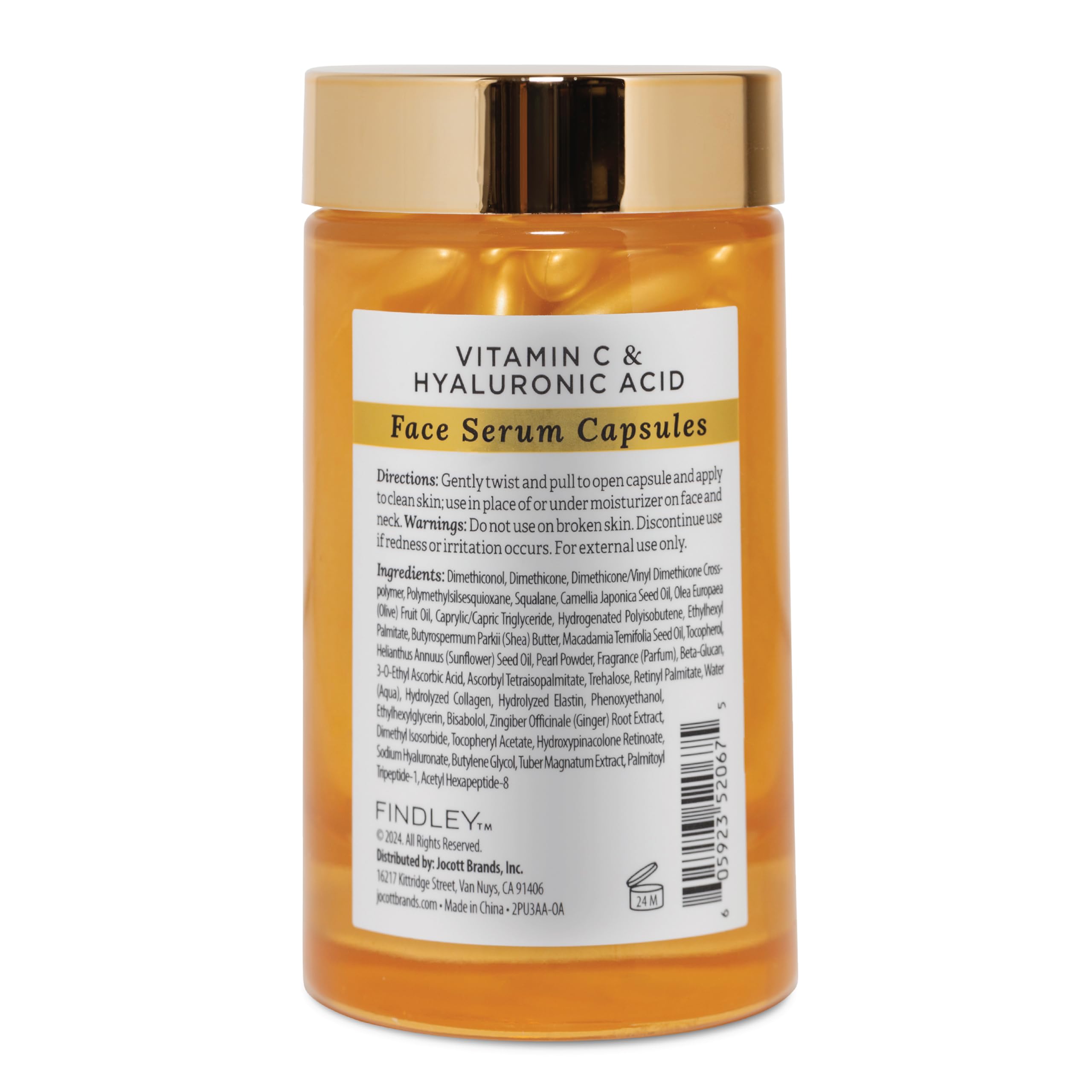 Findley Brightening Serum with Vitamin C & Hyaluronic Acid | Hydration & Radiance (60 pcs, 2.7 oz)