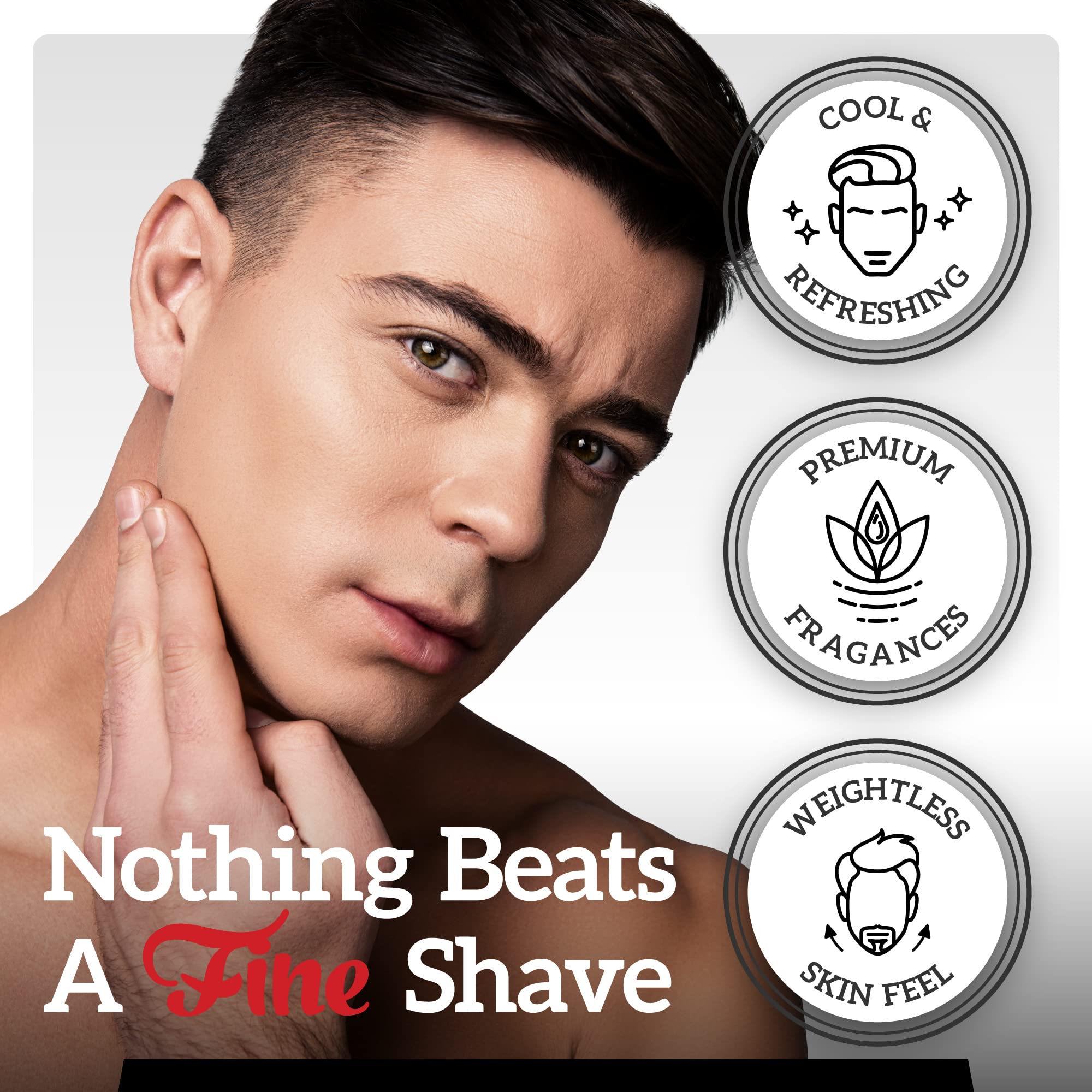 Fine Men's Aftershave Barber Blue – Alcohol-Based, Soothing Post-Shave Balm (100ml)
