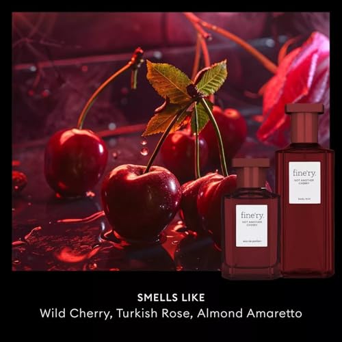 Fine'ry Cherry Almond Eau de Parfum - Long-Lasting Fruity-Floral for Women (60mL)