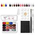 Finger Secret 16-Color Ombre Gel Nail Polish Set – Gradient Blooming Gel with 100 Nail Sponges